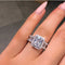 Love Simulation Diamond Heart Shaped Female Ring D 6