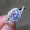 Love Simulation Diamond Heart Shaped Female Ring F 6