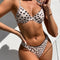 Bikini de Leopardo a Rayas con Lunares Pequeños
