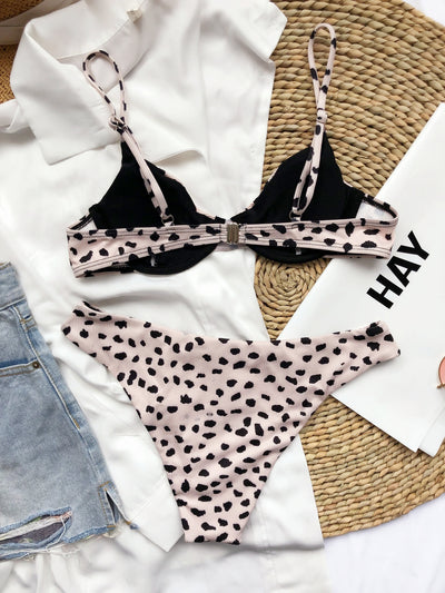 Bikini de Leopardo a Rayas con Lunares Pequeños - Image 3