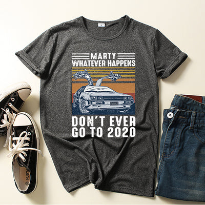 Playera Divertida Marty Never Go To para Hombre - Image 8