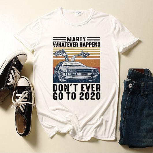 Playera Divertida Marty Never Go To para Hombre - Image 9