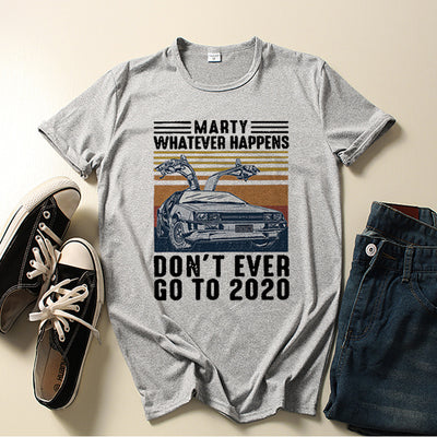 Playera Divertida Marty Never Go To para Hombre - Image 4