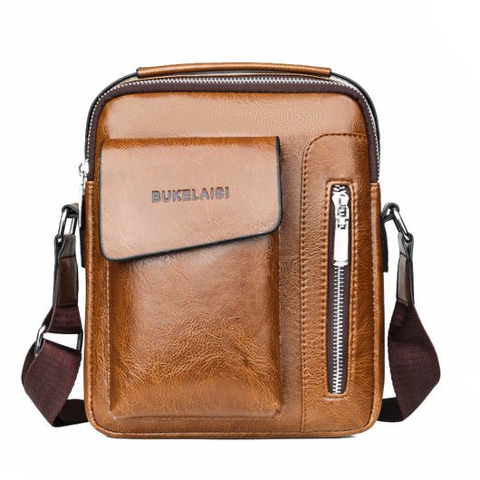 Bolso Mensajero Vertical de Cuero PU - Cartera Ejecutiva de Moda - Image 9