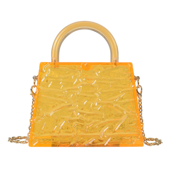 Bolso Mensajero Transparente de Acrílico Efecto Hielo