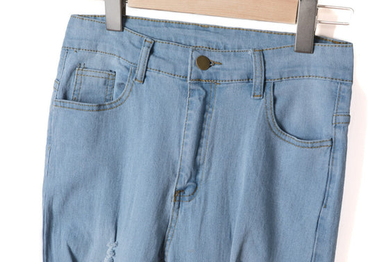 Pantalones Vaqueros Rotos Mujer Talla Grande Estilo Europeo Americano - Image 11