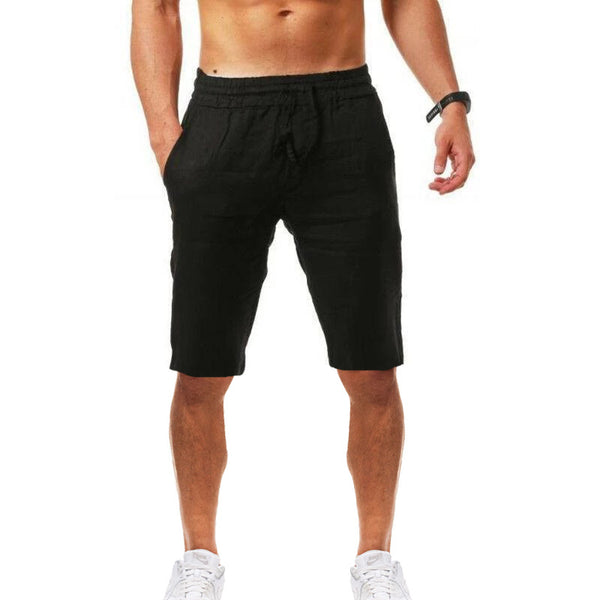 Shorts Deportivos de Algodón y Lino para Hombre - Cómodos y Transpirables