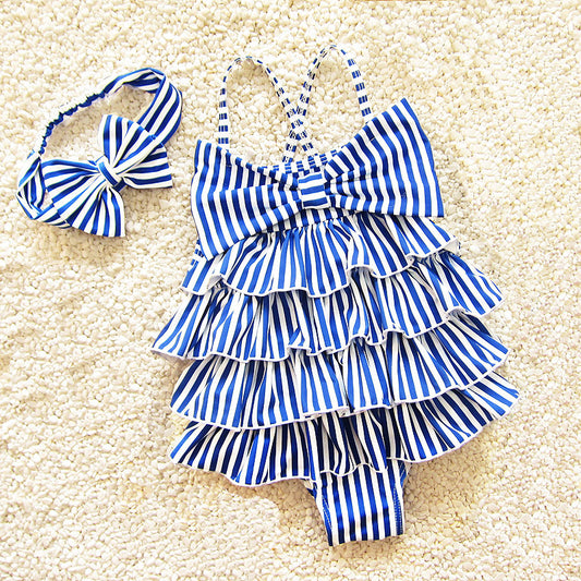 Traje de Baño Infantil Estilo Náutico de Una Pieza