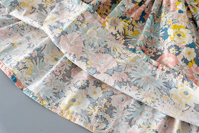 Vestido Infantil de Burbujas con Estampado Floral - Image 7
