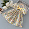 Vestido Infantil de Burbujas con Estampado Floral