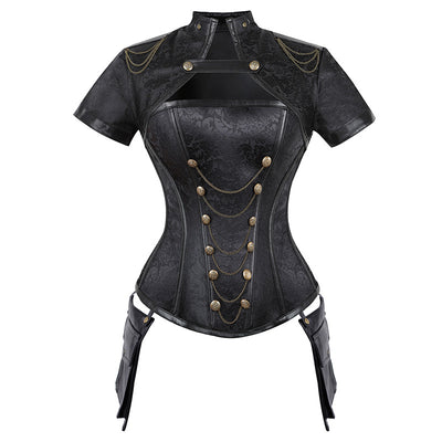 Corset Steampunk Sexy con Chal - Top Punk Gótico para Mujer - Image 10