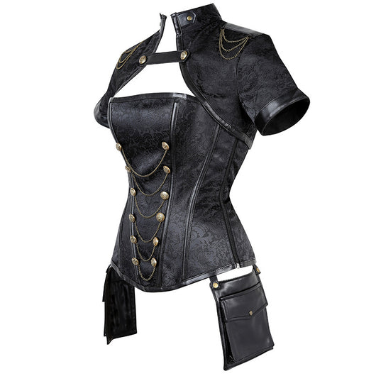 Corset Steampunk Sexy con Chal - Top Punk Gótico para Mujer - Image 9