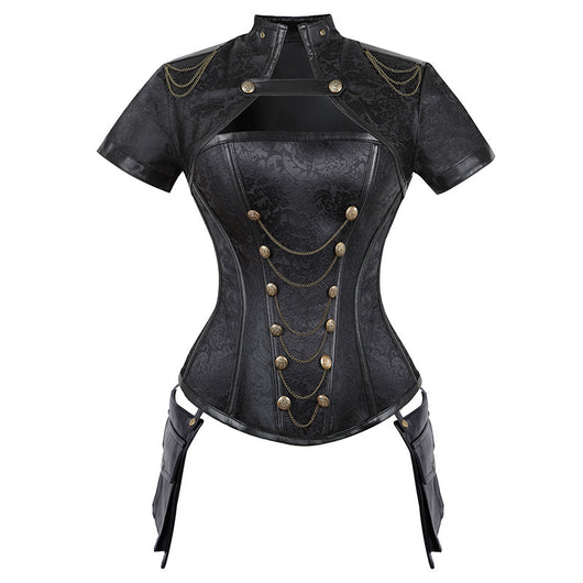 Corset Steampunk Sexy con Chal - Top Punk Gótico para Mujer - Image 4