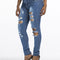 Women's Plus Size Distressed Jeans European American Style