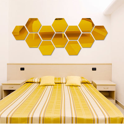 Espejo Hexagonal Acrílico 3D - Adhesivo Decorativo de Pared con Efecto Cristal - Image 9