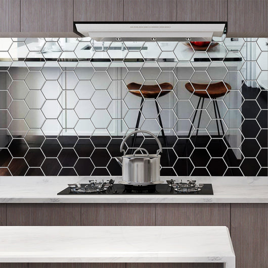 Espejo Hexagonal Acrílico 3D - Adhesivo Decorativo de Pared con Efecto Cristal - Image 12