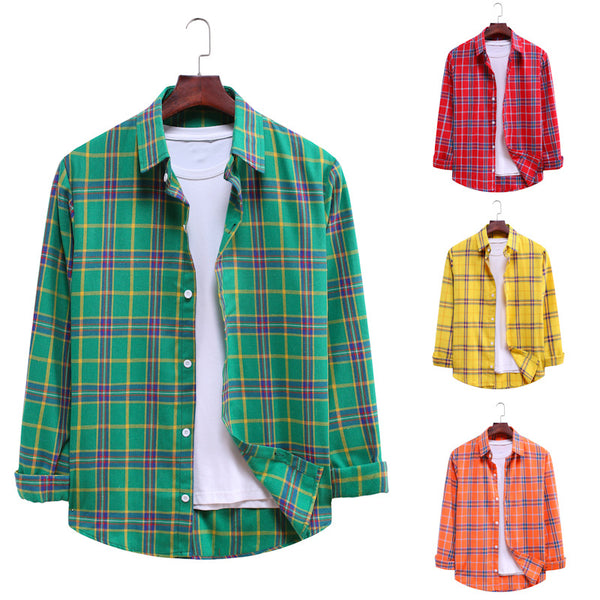 Camisa de Cuadros Manga Larga para Hombre