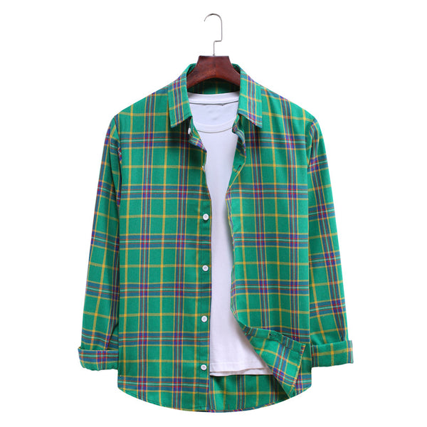 Camisa de Cuadros Manga Larga para Hombre