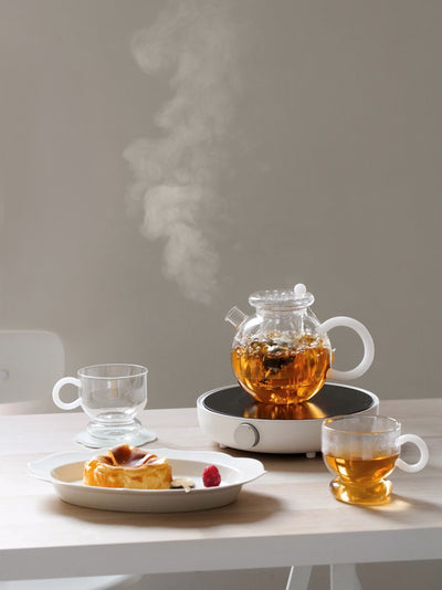 Juego de Té Kung Fu con Tetera y Tazas de Vidrio Templado Calentable - Image 17