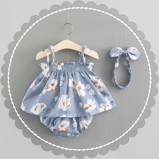Vestido Princesa Coreano de Verano para Bebé - Conjunto Falda Elegante