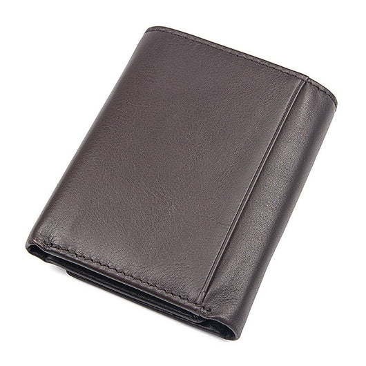 Billetera de Cuero Genuino Texturizado 2 Pliegues Unisex - Image 9