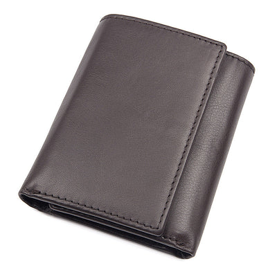 Billetera de Cuero Genuino Texturizado 2 Pliegues Unisex - Image 7