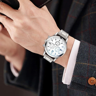 Reloj de Acero Inoxidable con Filtro de Luz Azul para Hombre - Image 7
