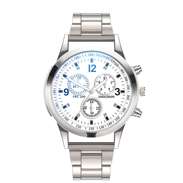Reloj de Acero Inoxidable con Filtro de Luz Azul para Hombre