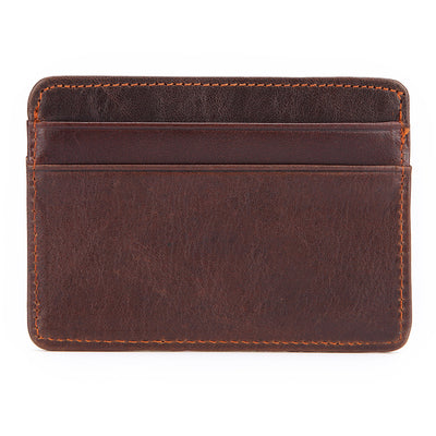 Billetera de Cuero Engrasado Vintage - Monedero Multitarjeta en Piel de Res - Image 5