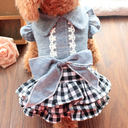 Vestido Denim Verano con Mangas Volantes para Niñas - Image 7