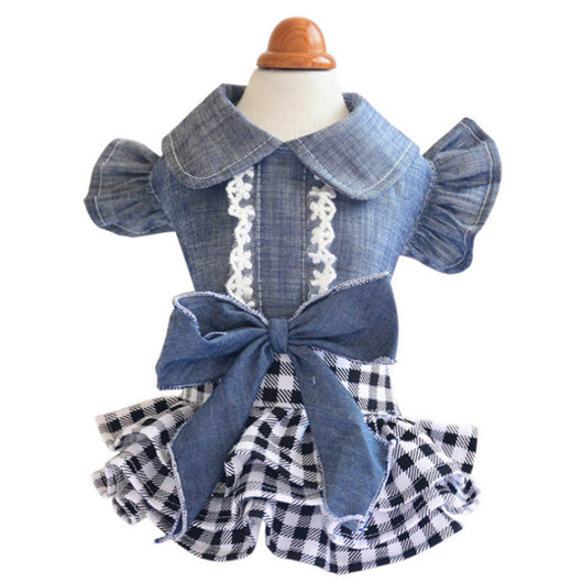 Vestido Denim Verano con Mangas Volantes para Niñas - Image 6