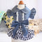 Vestido Denim Verano con Mangas Volantes para Niñas