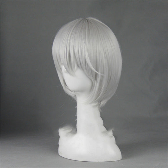 Peluca Cosplay Blanca Cabello Corto Estilo Vitality Girl