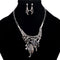 Conjunto de Collar y Aretes Hoja Clásica en Acero Inoxidable