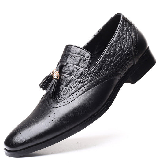 Zapatos de Cuero Negro Capitán Jack con Cordones y Costura Reforzada para Hombre