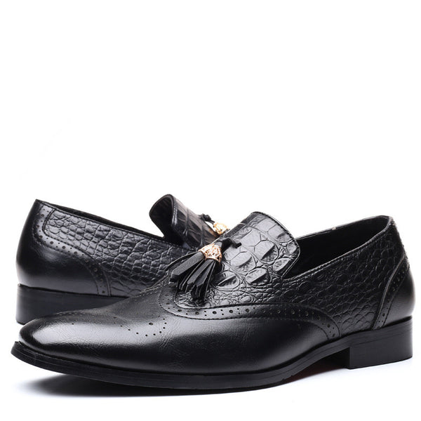 Zapatos de Cuero Negro Capitán Jack con Cordones y Costura Reforzada para Hombre