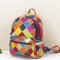 Mochila de Couro Genuíno Feita à Mão com Contraste de Cores - Design Artesanal Premium