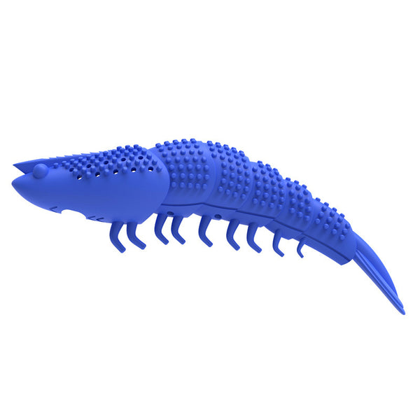 Juguete Dental de Silicona para Gatos - Forma de Camarón con Hierba Gatera