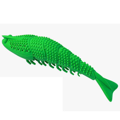 Juguete Dental de Silicona para Gatos - Forma de Camarón con Hierba Gatera - Image 4
