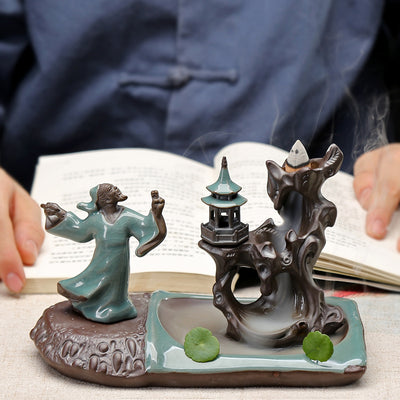Quemador de Incienso Retroceso Cerámica Zen - Decoración Elegante para Mesa de Té - Image 8