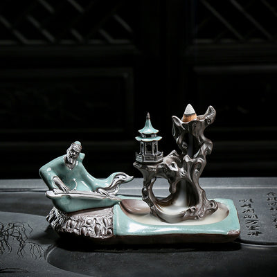 Quemador de Incienso Retroceso Cerámica Zen - Decoración Elegante para Mesa de Té - Image 3