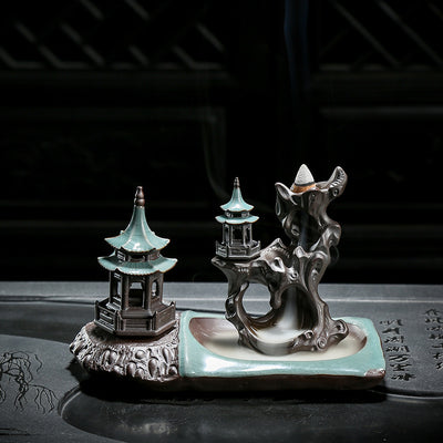 Quemador de Incienso Retroceso Cerámica Zen - Decoración Elegante para Mesa de Té - Image 4