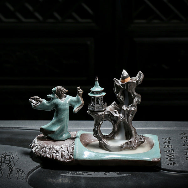 Quemador de Incienso Retroceso Cerámica Zen - Decoración Elegante para Mesa de Té - Image 2