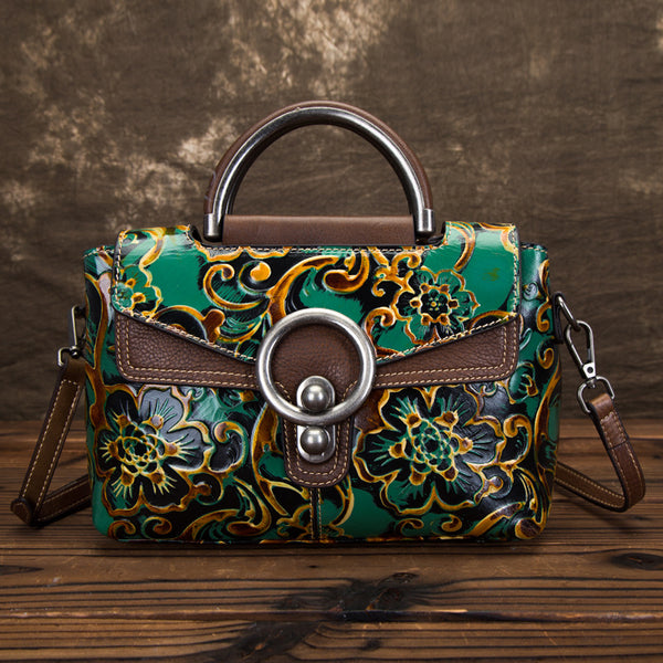 Bolso Retro Clan en Cuero Genuino para Mujer