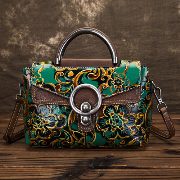 Bolso Retro Clan en Cuero Genuino para Mujer