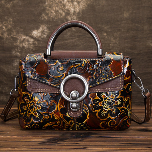 Bolso Retro Clan en Cuero Genuino para Mujer