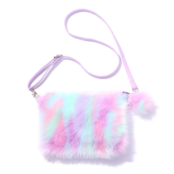 Bolsa Mensajera Arcoíris Multicolor con Correa de Hombro