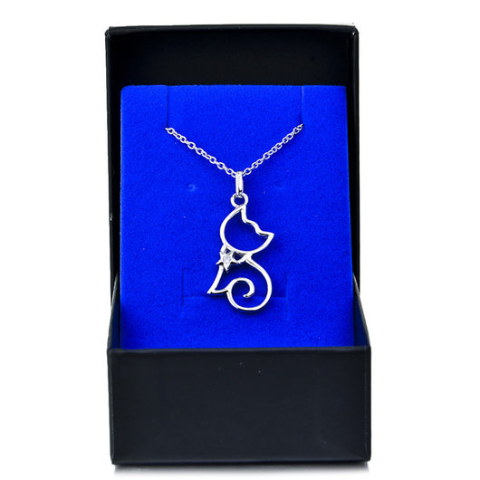 Dije Gato Hueco Plateado para Mujer - Image 14