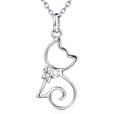 Dije Gato Hueco Plateado para Mujer - Image 13