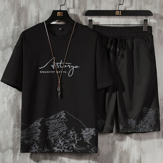 Conjunto de Shorts Sueltos de Manga Corta para Hombre - Marca de Moda - Image 10